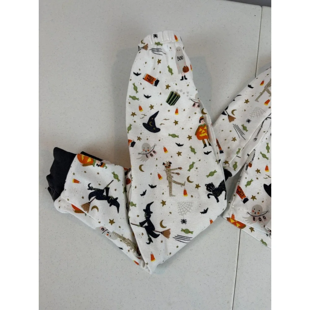 Rifle Paper Co Pottery Barn Kids Halloween Pajama Set Cream Black Witches Cats